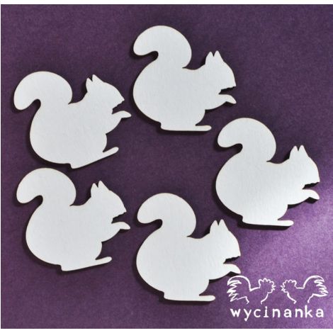 Tekturka Wycinanka Jesień - Wiewiórki, 5szt